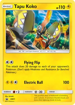 SM Black Star Promos Tapu Koko Pokémon card